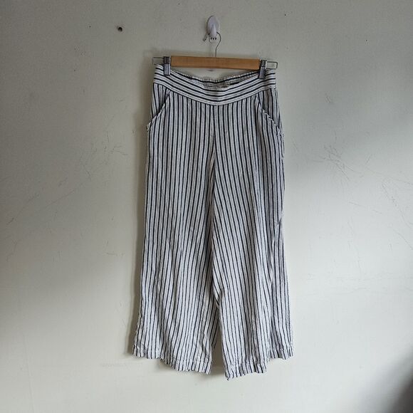 Max Studio Blue & White Linen Pants - Picture 2 of 9
